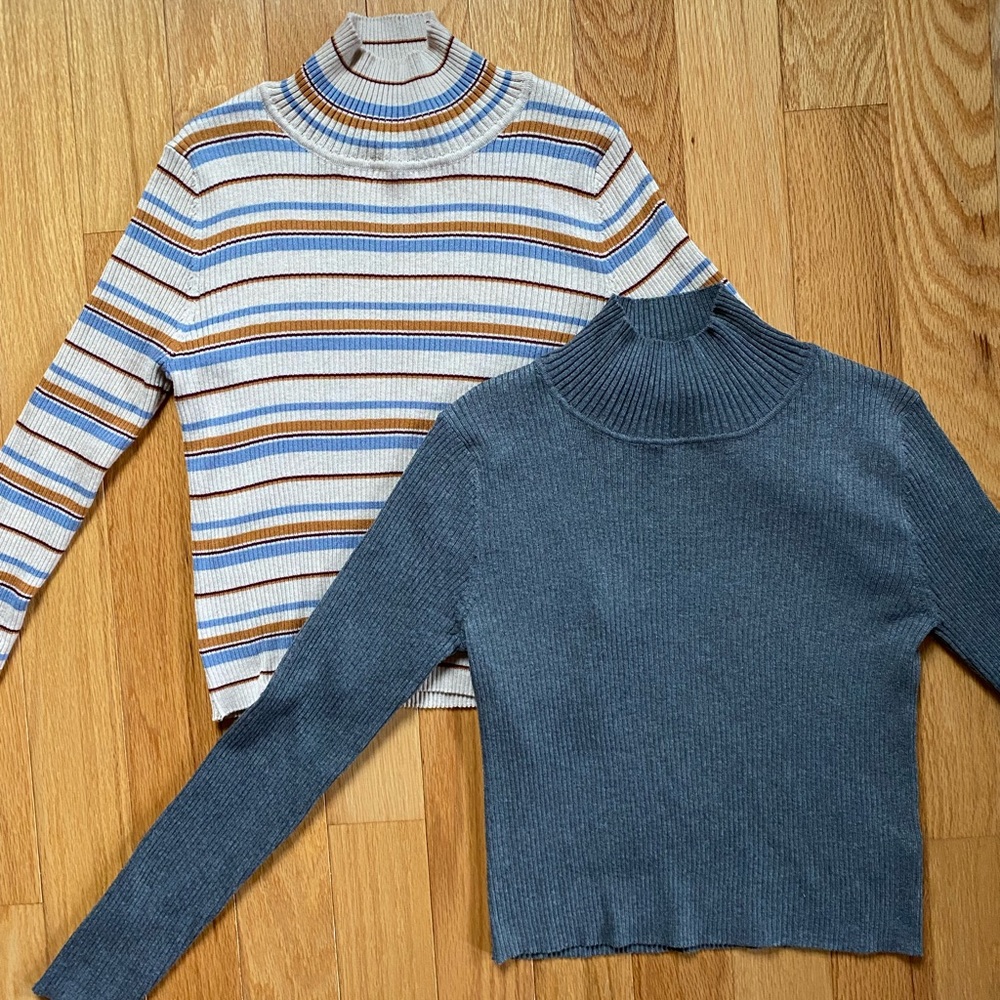 Turtle Neck Long-sleeve Sweaters (2)